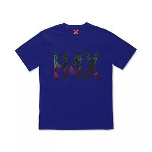 H4X Men's Comic Book Logo Graphic T-Shirt Blue Size Small